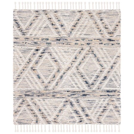 Safavieh 6 x 6 ft. Natura Contemporary Square Hand Loomed Rug Ivory & Blue NAT176M-6SQ
